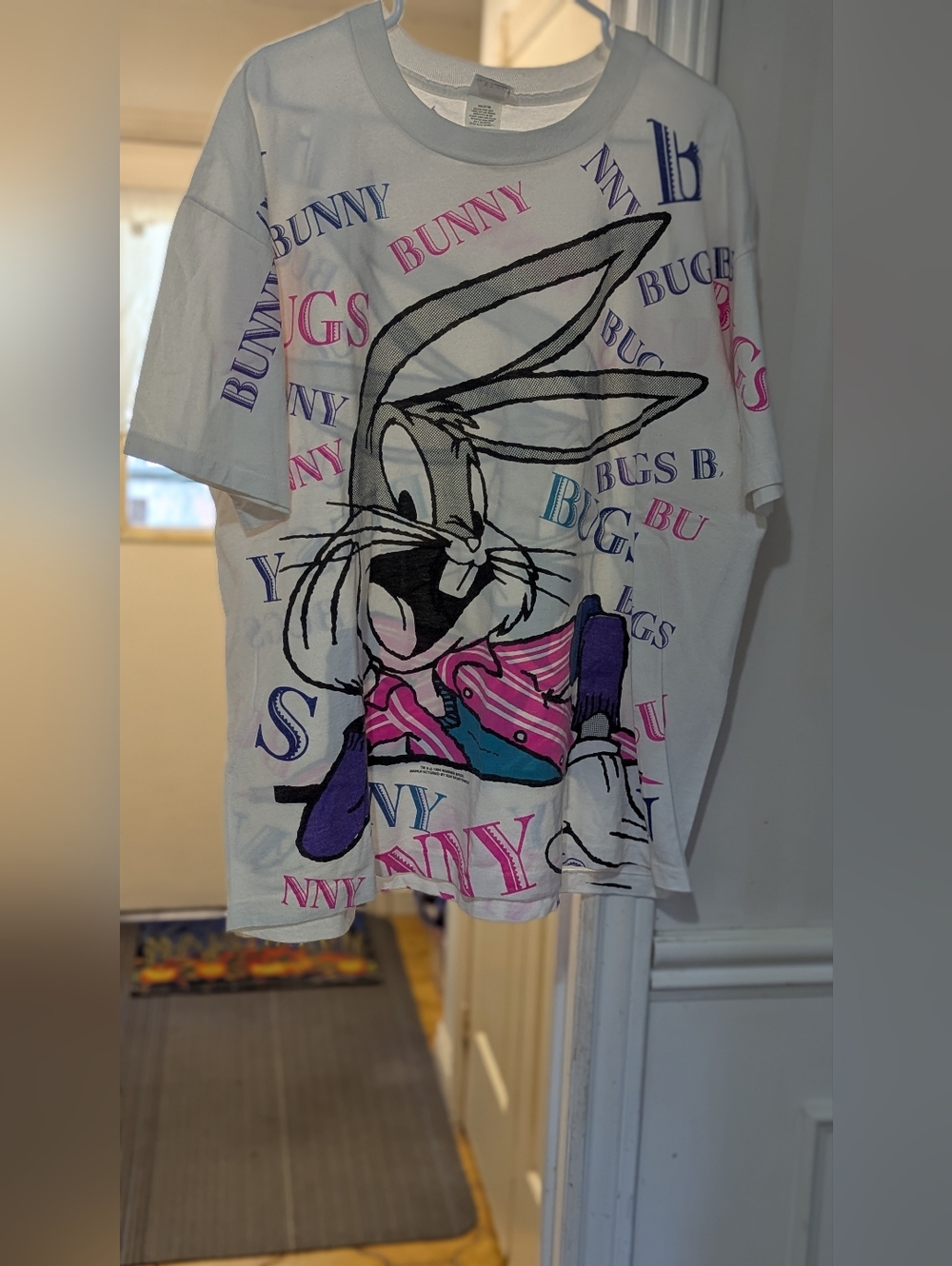 Bugs Bunny White Graphic Tee All Over Print